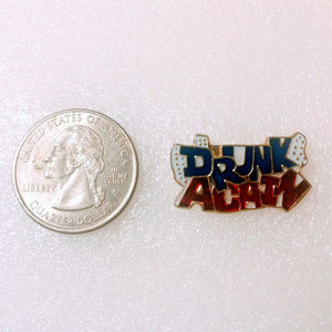 1980s Drunk Again Enamel Pin